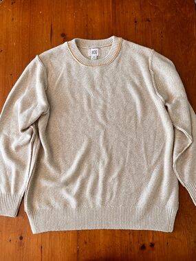 BDG Urban Outfitters Cotton Crew Neck Sweater with Orange Accent Stitching